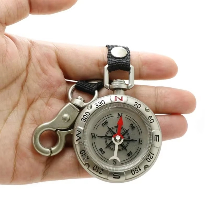 Compass Keychain Mini - Q39E Zincs Hợp Kim Túi Bàn