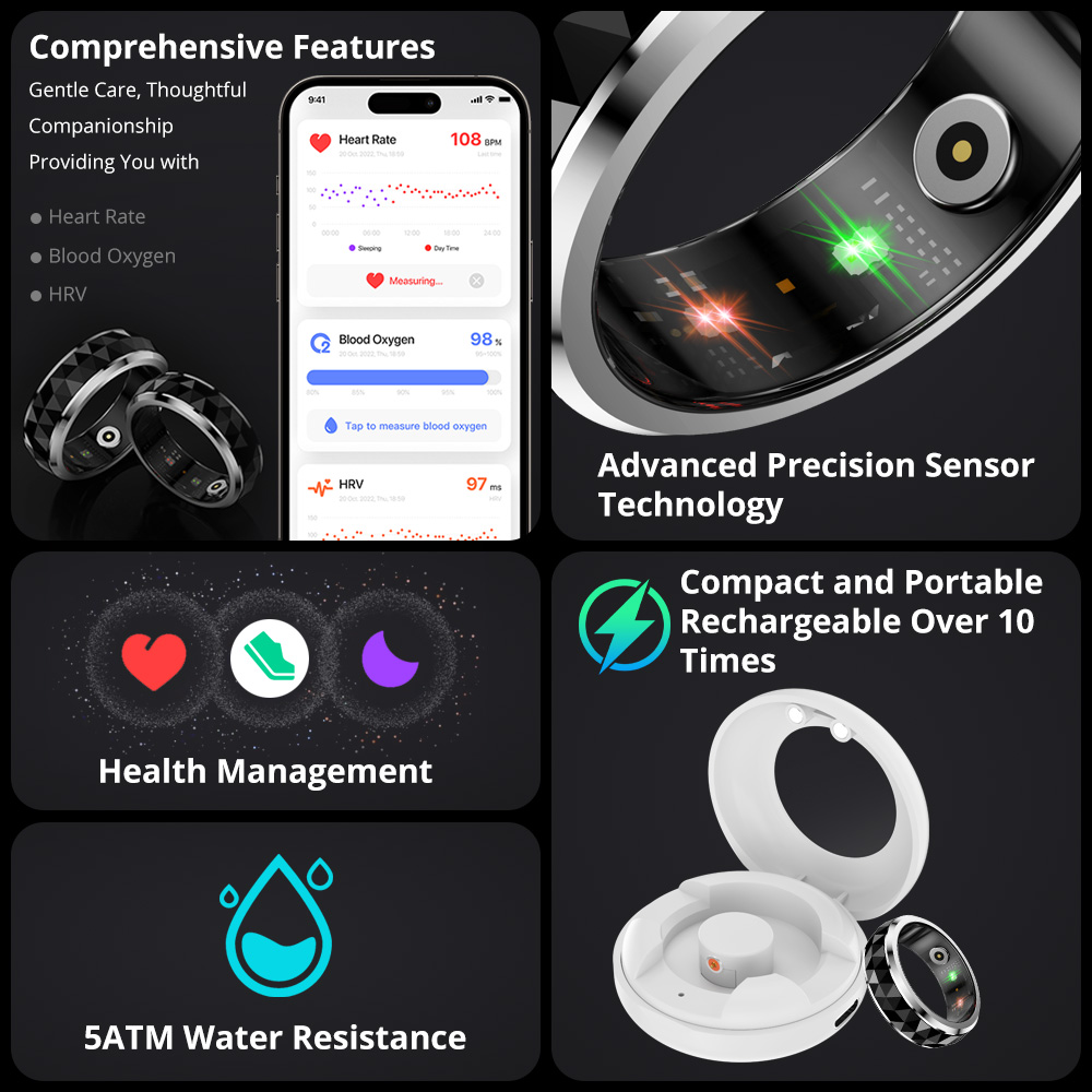 2024 COLMI R11 Smart Ring, Fid - đánh giá và giá Fidget Spinner Bearing