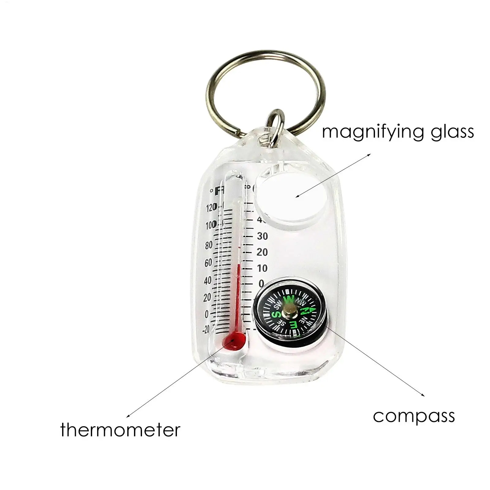1pc Multifunction Mini Keychai - đánh giá và giá Compass Keychain Mini
