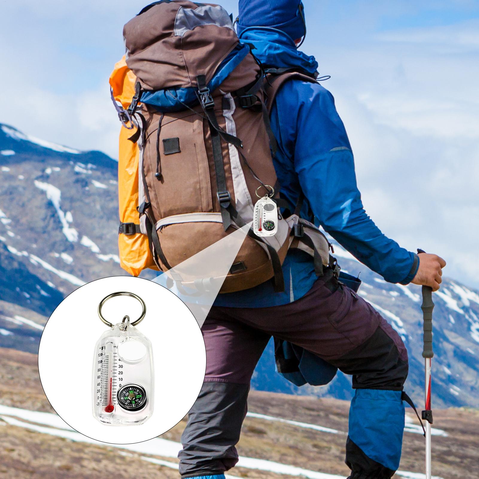 3in 1Pocket Survival Compass M - đánh giá và giá Compass Keychain Mini
