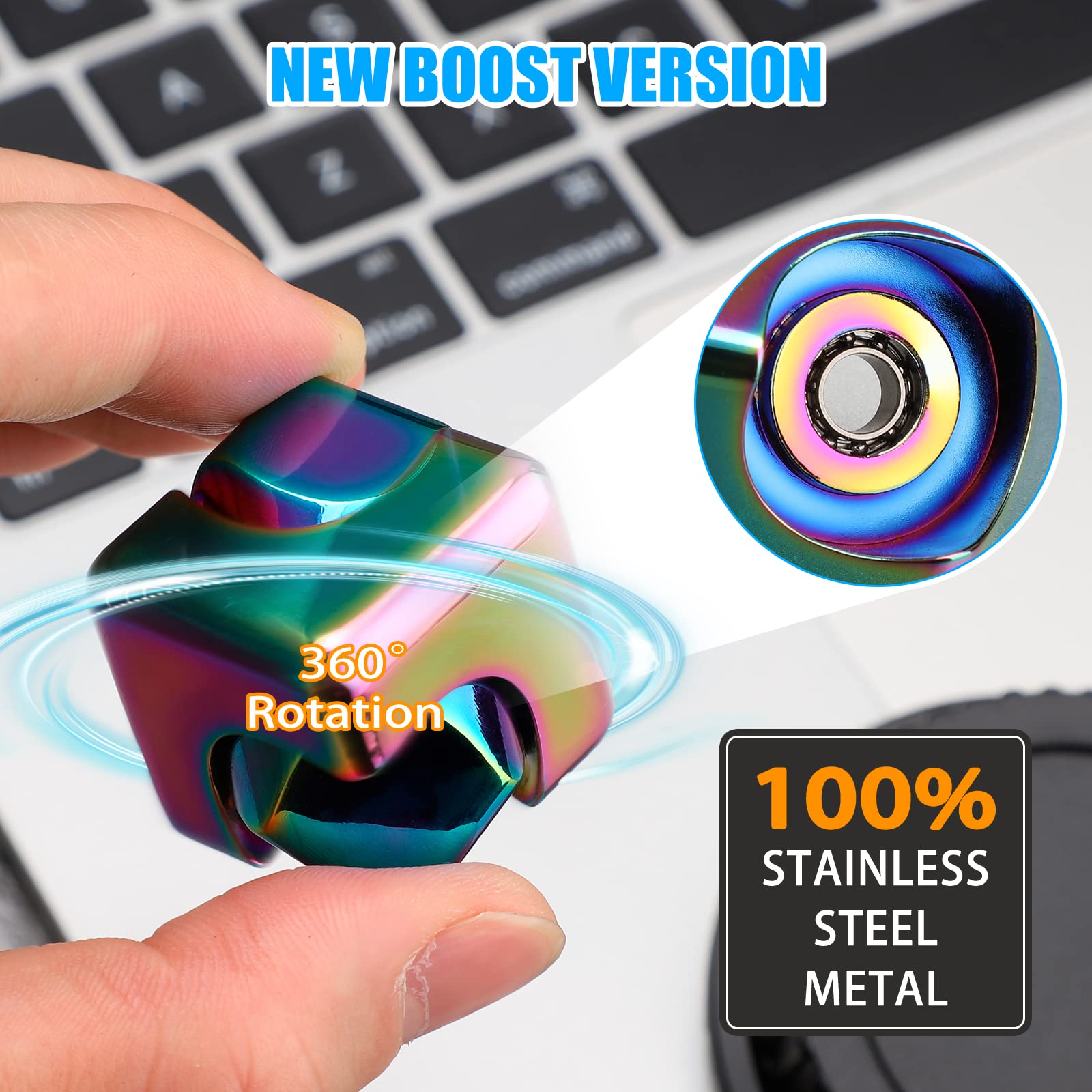 Metal Cube Rotating Fingertip  - đánh giá và giá Fidget Spinner Bearing