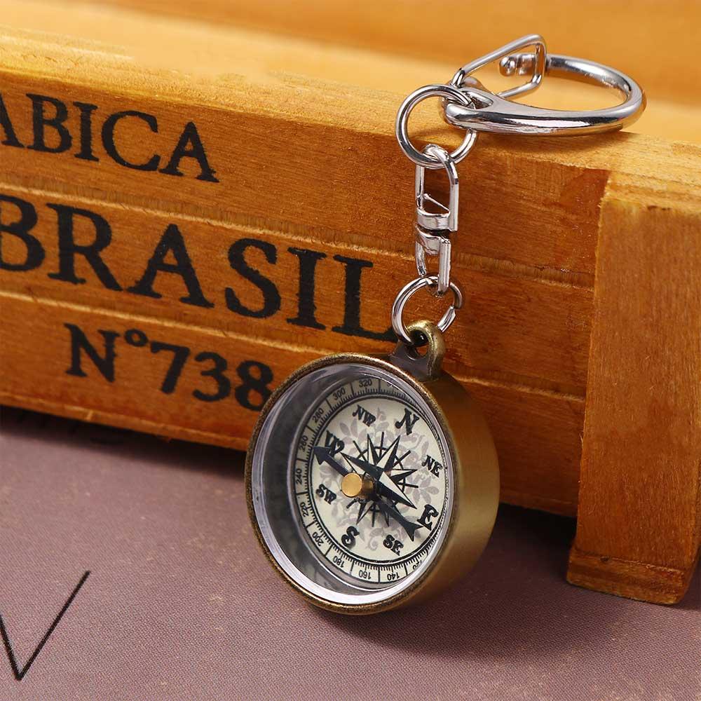 1 PCS Keychain Zinc Alloy Vint - đánh giá và giá Compass Keychain Mini
