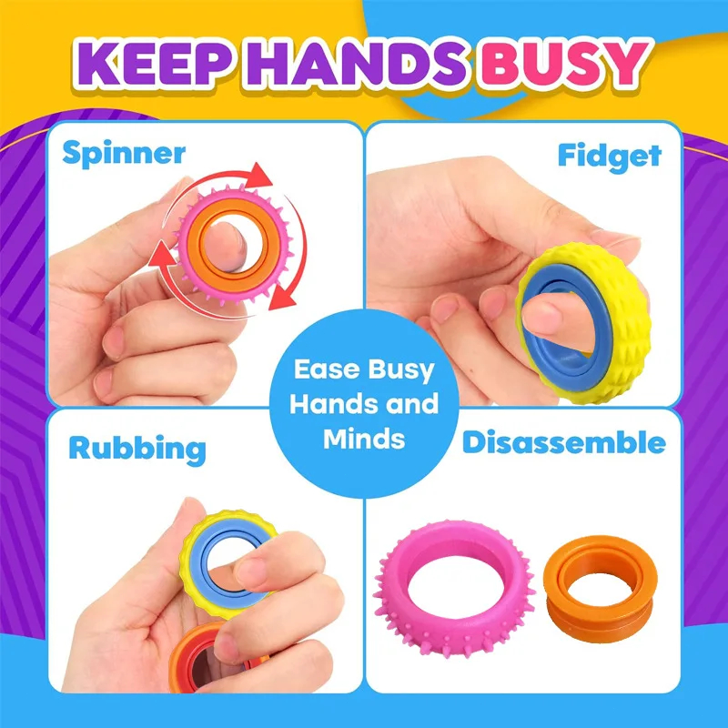 6PCS Sensory Toys Fidget Rings - đánh giá và giá Fidget Spinner Bearing