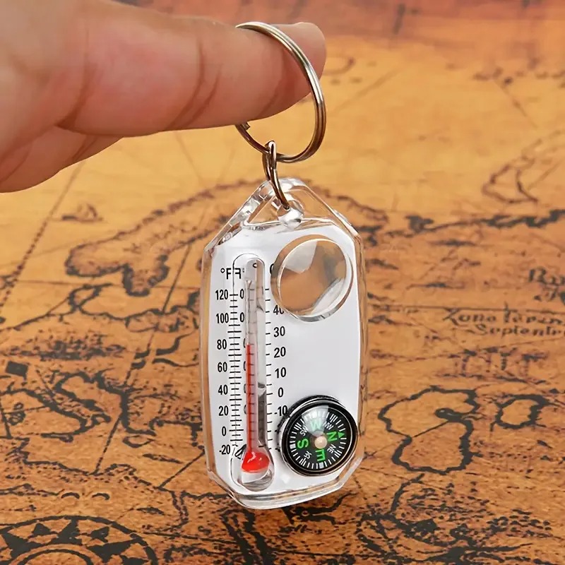 3 in 1 Keychain Compass Portab - đánh giá và giá Compass Keychain Mini